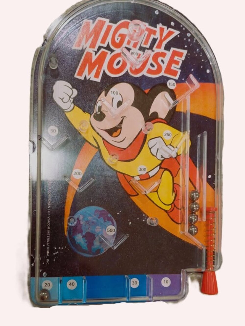 Vintage 70s NOS Mighty Mouse Bagatelle Pinball Dexterity Game TerryToons Viacom